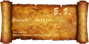 Bazsó Vulfia névjegykártya